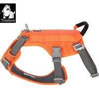 Harnais pour animaux domestiques, anti-fugue, réfléchissant, orange vif, XL-CHest 81-107 cm