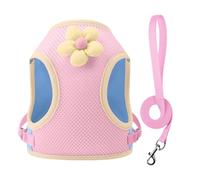 Harnais pour Animaux - Harnais Chien Réfléchissant,Accessoires Respirants pour Chiot Design Cartoon Idéal Promenade Voyage Extérieur Nuit Plage Randonnée Camping