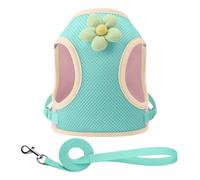 Harnais pour Animaux, Harnais de Poitrine Réfléchissant, Accessoires Respirables pour Animaux avec Bretelles à Dessins Animés pour Randonnée Voyage Ville Plage Parc Extérieur Usage Quotidien