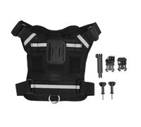 Harnais pour caméra d'action pour Chien Gilet en Nylon Confortable et Ajustable pour Chiens de Petite, Moyenne et Grande Taille Fixation sur la Poitrine et Le Dos Enregistrement de