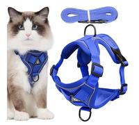 Harnais pour Chat Ajustable Réfléchissant Respirant Doux | Laisse Robuste pour Chaton Doux Réglable Anti-Fugue Promenade pour Chatons et Chiens de Petite