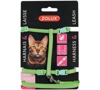 Harnais pour chat avec laisse 1,2m vert Zolux