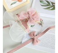 Harnais pour chat avec nœud mignon et laisse - Robe de princesse pour chat - Harnais pour chat - Robe harnais avec nœud - S - Rose