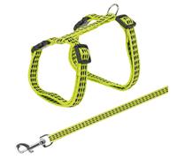 TRIXIE Harnais pour chats avec laisse - bandes réfléchissantes - sangle réglable en continu - tour de ventre entre 22 - 42 cm - diverses couleurs - sélection aléatoire - 4184