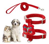 Harnais pour chat de voyage, harnais et laisses pour chat | Vêtements anti-évasion pour chiots avec décorations de lions dansants - Dureté réglable de la poitrine du chat, fournitures de vêtements