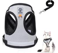 Harnais pour Chat, Gilet Anti-évasion, Harnais Réglable Réfléchissant Et Respirant pour Animaux de Compagnie, Corde de Traction pour Chat, Adapté Aux Sorties Et Aux Voyages, Taille S