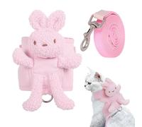 Harnais pour chat, laisses pour chat pour la marche - Bunny Design Cats Gilet d'extérieur confortable | Harnais de voyage confortable, facile à contrôler, respirant et léger pour chiots de grande et p