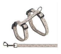 Harnais avec laisse - TRIXIE - 27-45 cm / 13 mm - 1,20 m - Gris / Rose