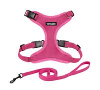 Harnais pour Chat Voyager Step-in Lock et Laisse réfléchissante pour Chat avec poignée en néoprène by Best Pet Supplies - pour Les Chats de Petite, Moyenne et Grande Taille, Fuchsia, Size XS - 1,5 m