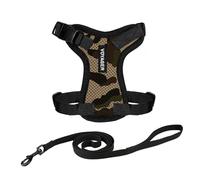 Harnais pour chat Voyager Step-in Lock et laisse réfléchissante pour chat avec poignée en néoprène by Best Pet Supplies - pour les chats de petite, moyenne et grande taille, Militaire, size XS - 1,5 m