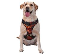 Harnais pour chien « A Feast of Roses and Chrysanthemums » - Équipé de bandes réfléchissantes pour animaux de compagnie et de boucles à dégagement rapide - Convient à tous les types de chiens