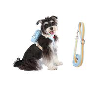 Harnais pour Chien | Accessoires pour Animaux Ajustables Et Respirants | Set Harnais Et Laisse pour Chiot - pour Chiots Et Chiens De Toutes Tailles pour Balades Sportives Randonnées Et Jeux en