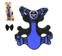 Harnais pour Chien Ajustable et réfléchissant - ce Harnais pour Chien est équipé d’Un Insigne et d’Un Noeud Papillon, adapté aux Chiots Ainsi Qu’aux Chiens de Petite, Moyenne et Grande Taille.