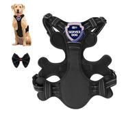 Harnais pour Chien Ajustable et réfléchissant - ce Harnais pour Chien est équipé d’Un Insigne et d’Un Noeud Papillon, adapté aux Chiots Ainsi Qu’aux Chiens de Petite, Moyenne et Grande Taille.