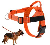 Harnais pour chien anti-tiraillement, réglable, réfléchissant, sangle de poitrine douce, rembourrée, facile avec clips pour laisse, anneau en D robuste, pour la marche, le dressage des chiens de