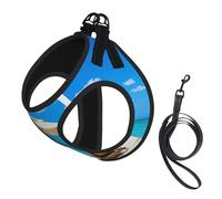 Harnais pour chien avec 2 boucles et clip avant anti-traction pour chiens de petite et moyenne taille Blanc