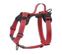 Harnais pour chien avec bande réfléchissante pour une utilisation en extérieur en tissu polyester confortable qui ne tire pas sur la poitrine