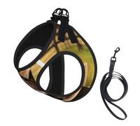 Harnais pour chien avec bottes de cowgirl imprimé ferme, 2 boucles, gilet pour chien, clip avant anti-traction pour laisse pour chiens de petite et moyenne taille