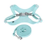 Harnais pour Chien avec Corde de Traction, Gilet Ajustable Anti-étranglement, Collier réfléchissant et Ceinture de Respiration Confortable. (L)