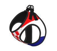 Harnais pour chien avec drapeau de la République de Croatie - Respirant, réfléchissant et réglable - Convient pour les petits chats et chiens