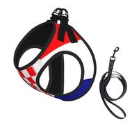 Harnais pour chien avec drapeau de la République de Croatie - Respirant, réfléchissant et réglable - Convient pour les petits chats et chiens