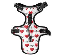 Harnais pour chien avec fil électrique réfléchissant et réglable avec 2 clips pour laisse et poignée de contrôle facile pour chiens et chats de petite et moyenne taille M