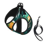 Harnais pour chien avec imprimé cactus et plantes tropicales pour chiens de petite et moyenne taille, parfait pour les aventures en plein air