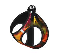Harnais pour chien avec imprimé de jardin aux couleurs vives, gilet réglable et réfléchissant, pour chiens de petite et moyenne taille