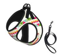 Harnais pour chien avec imprimé lama et cactus - Petite taille et laisse - Doux et léger - Maille respirante