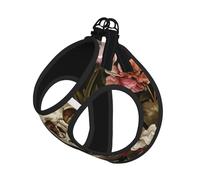 Harnais pour chien avec imprimé tête de mort, gilet réglable et réfléchissant, pour chiens de petite et moyenne taille
