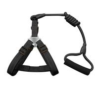 Harnais pour Chien avec Laisse 120cm - Harnais Anti-Traction Respirant Et Confortable - Taille M, Noir - pour Promenade Et Dressage