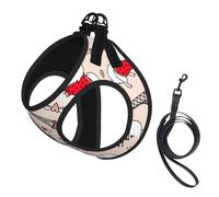 Harnais pour chien avec laisse et harnais pour chien Motif teckel parisien et tour Eiffel