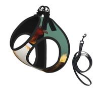 Harnais pour chien avec laisse, imprimé cochon d'Inde et fleurs, gilet respirant pour chiot, chat, harnais réglable pour chiot