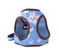 Harnais pour chien avec laisse, sans traction, en maille respirante pour animal domestique, motif dessin animé, anti-fugue, harnais de marche et dressage pour chat, chiot, chien de petite et moyenne