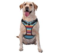 Harnais pour chien avec lignes colorées - Équipé de bandes réfléchissantes et de boucles à dégagement rapide - Convient à tous les types de chiens