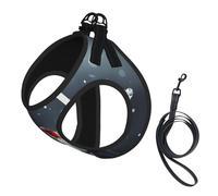 Harnais pour chien avec motif coccinelle sur le devant avec imprimé marguerite, 2 boucles, gilet pour chien, clip de laisse anti-traction sur le devant, pour chiens de petite et moyenne taille