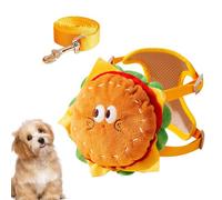 Harnais Pour Chien Avec Poches, Sangle De Poitrine Réglable Pour Chat, Gilet Sac À Dos Pour Chien Au Design Hamburger, Pour Chats Et Chiots Sécurité Entraînement Voyage Randonnée Marche Camping Sortie