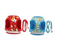 Harnais pour Chien avec Sangle de Transport pour Petit Chien, Harnais pour Chien, Gilet sans réflecteur, Harnais réglable Anti-évasion (Rouge S)