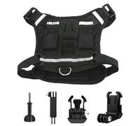Harnais pour Chien avec Support De Caméra,Base De Montage avec Support Réglable | Gilet pour Chien De Grande Taille avec pour Caméra d'action | pour Marche Extérieur Dressage Voyage Quotidien