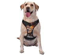 Harnais pour chien Christmas Deer in The Store - Équipé de bandes réfléchissantes pour animaux de compagnie et de boucles à libération rapide - Convient à tous les types de chiens