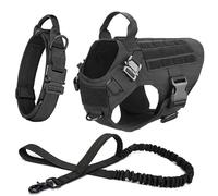 Harnais pour chien de grande taille - Berger allemand Malinois - Harnais et laisse et collier pour toutes les races de chiens