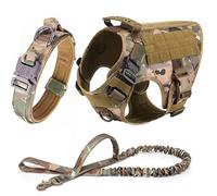 Harnais pour chien de grande taille - Berger allemand Malinois - Harnais et laisse et collier pour toutes les races de chiens