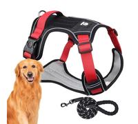 Harnais pour Chien de Grande Taille, Harnais pour Chien avec poignée | Harnais pour Animaux de Compagnie Respirant sans Traction Harnais réglable pour Chien | Harnais de Traction Flexible pour Chien,