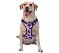Harnais pour Chien de Petite, Moyenne et Grande Taille, Facile à Promener, imprimé Aubergine, Violet, Anti-Traction, réglable, Respirant, réfléchissant, Gilet pour Chien, pour l'entraînement, la ma