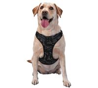 Harnais pour Chien de Petite, Moyenne et Grande Taille, Facile à Promener, imprimé équation mathématique, Noir, Harnais Anti-Traction, réglable, Respirant, réfléchissant, Gilet pour Chien, pour l'e