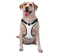 Harnais pour chien de petite, moyenne et grande taille - Sangles réfléchissantes réglables avec boucles à dégagement rapide - Blanc naturel