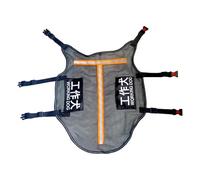 Harnais pour chien de service avec maille respirante, boucles à dégagement rapide, bandes réfléchissantes et patchs pour chien de travail pour dressage quotidien et accès public - Orange XL