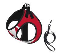 Harnais pour chien de taille moyenne - Petite taille, imprimé drapeau des îles Wallis et Futuna réglable, pour chats et chiens, parfait pour la promenade en plein air