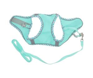 Harnais pour Chien Décoratif Laisse, Réglable, Réfléchissant | Polyester Réutilisable, Taille Xxs Xs S, Tour de Poitrine 30 à 48cm, Longueur 150cm
