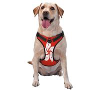 Harnais pour chien drapeau de Hong Kong pour chiens de petite, moyenne et grande taille - Sangles réfléchissantes, ajustement réglable avec boucles à dégagement rapide